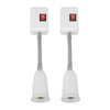 2PCS E27 E26 Hose Lamp Holder with Switch Universal 360
