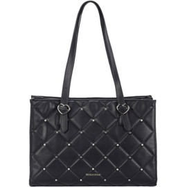 【ALTROSE】Tote Bag, Large Capacity, Oversized, 2-Way, Shoulder Bag, Zippered, Lightweight, Quilted 332938, Black