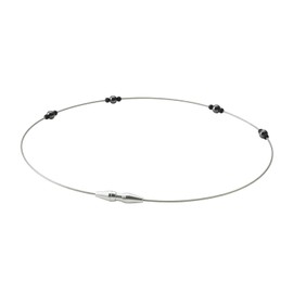 Phiten RAKUWA Magnetic Necklace, EXTREME Station (Black, Silver), Sports Necklace, Men's, Women's, Stiff Shoulders, Stiff Neck, Improves Stiffness, Improves Blood Circulation, Perfect for Sports, Uses