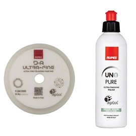 RUPES UNO PURE High Gloss Polishing Paste (250ml) + Rupes Ultra Fine Polishing Pad (130/150mm)
