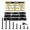 220 PCS #8 Truss Head Black Wood Screws Assortment Kit,FIXLINK