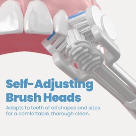 Triple Bristle Duo 3-sided Sonic Electric Toothbrush 2 Brushes & Dual Charging