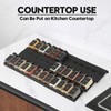 Famhap Spice Drawer Organizer, 24PCS Interlocking Expandable Seasoning Rack Tray