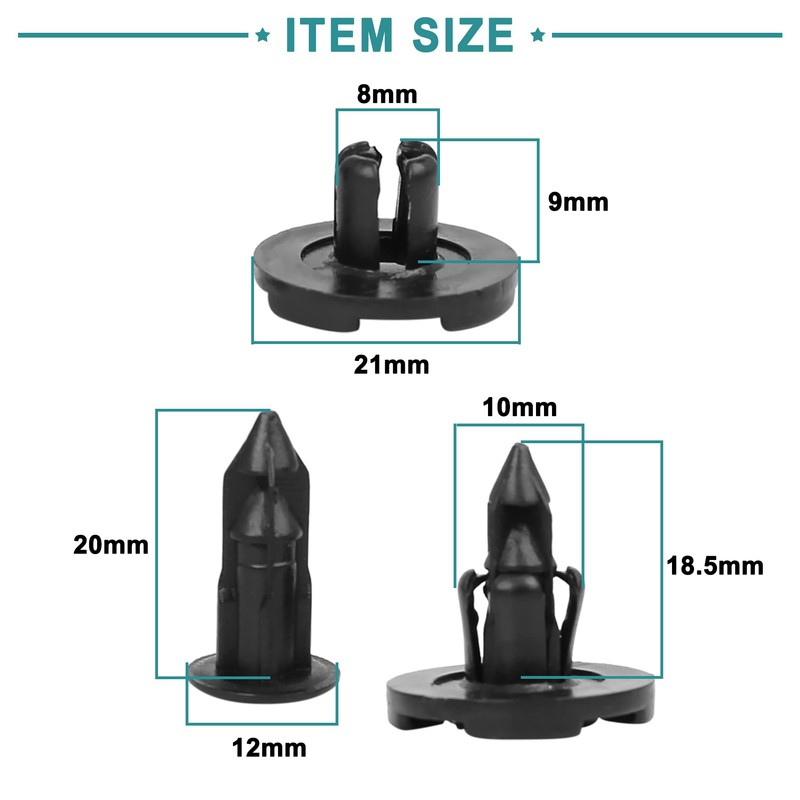 ACROPIX Plastic Rivets 8mm Hole Diameter Retainer Clip Plastic Rivet