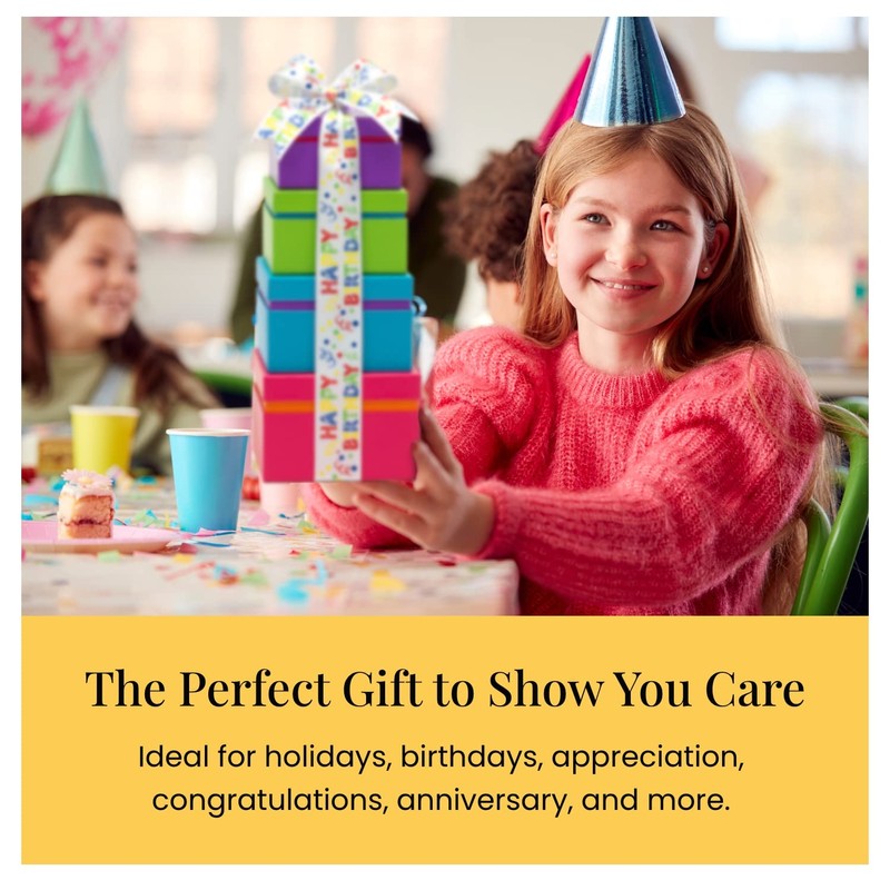 Broadway Basketeers Birthday Gift Basket Tower - Birthday Snack Box