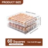 MFBJXC Egg Holder for Refrigerator,60 Eggs Clear Drawer Organizer,2 Layer