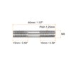 sourcing map 10Pcs M8x40mm 304 Stainless Steel Double End Threaded