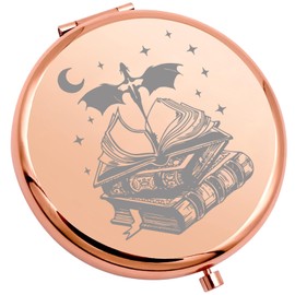 WSNANG Fantasy Novel Dragon Wing Inspired Makeup Mirror Xaden Riorson House Compact Mirror Dragon Rider Gift (Dragon Book Mirror-RG)