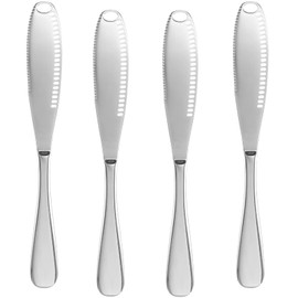 CONPCONP Butter Spreader, Stainless Steel Butter Spreader, 3 in 1 Kitchen Knife Gadgets Curler Slicer Spreader with Serrated Edge for Cutting and Spreading Butter Cheese Jam