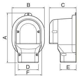 Panasonic DAS2604B Wall Removal Cover P Type for Air Conditioners with Dust Exhaust & Ventilation Function
