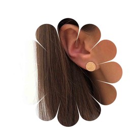 Allereya Vintage Coin Disc Stud Earrings Hammered Circle Earrings Round Coin Earrings Gold Minimal Stud Earrings Jewelry for Women and Girls