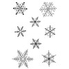 Woodware Clear Singles Paintable Baubles Snowflakes 4 in x 6