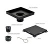 Matte Black Square Shower Drain, HIDROP SUS 304 Stainless Steel