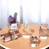 BTSKY 4 PCS Acrylic Cylinder Display Stand - Clear Solid
