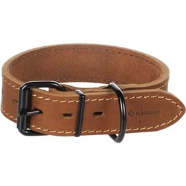 Montana Leather Collar Width Cognac M 35-45 cm 35 mm