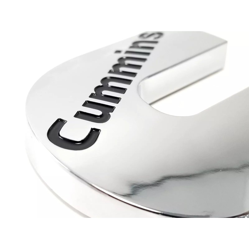 Pair Set Compatible with Cummin Turbo Emblem 3D Fender Badges