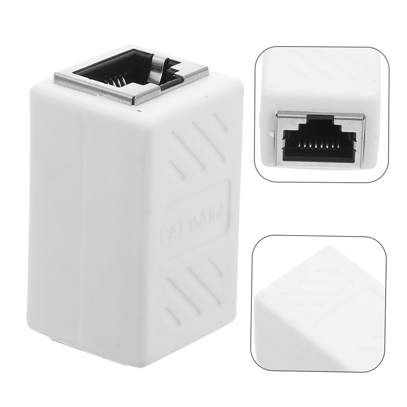 Mikinona Compact Ethernet Adapter Connector Female to Female Coupler for