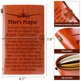 Pillot Gifts Pilot Prayer Journal Notebook Pilot Gifts for Men, Aviation Gifts Airplane Gifts for Men Future Pilot Gift for New Pilot Aviation Gifts for Pilot Graduation Birthday