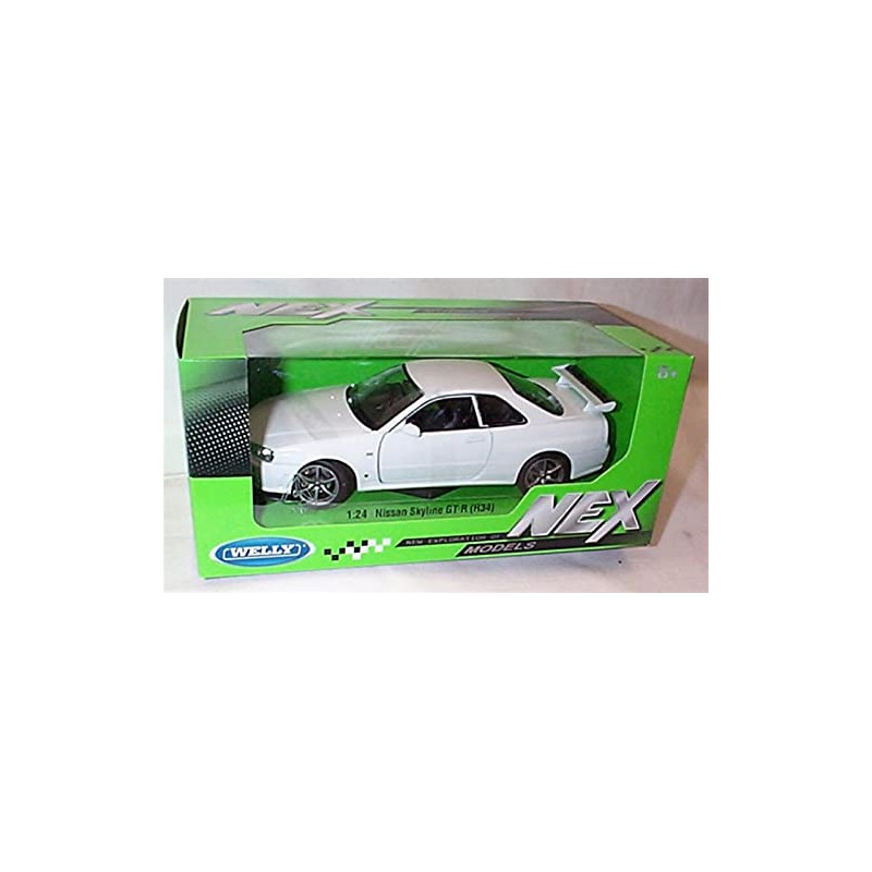 Welly nex models Skyline GT-R R34 White vehicle 1:24 scale