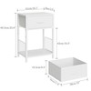 YAUKOMEL Nightstand Set of 2,End Table with Fabric Drawer,Side Table