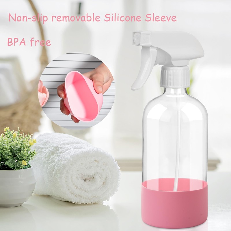 UUJOLY Plastic Spray Bottle Trigger Empty Spray Bottles Clear Refillable
