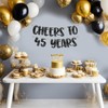 TOYVENTURES Cheers to 45 Years Black Glitter Banner - Happy
