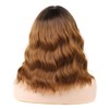 DaiMer Brown Wig with Bangs Auburn Wigs for Women Short