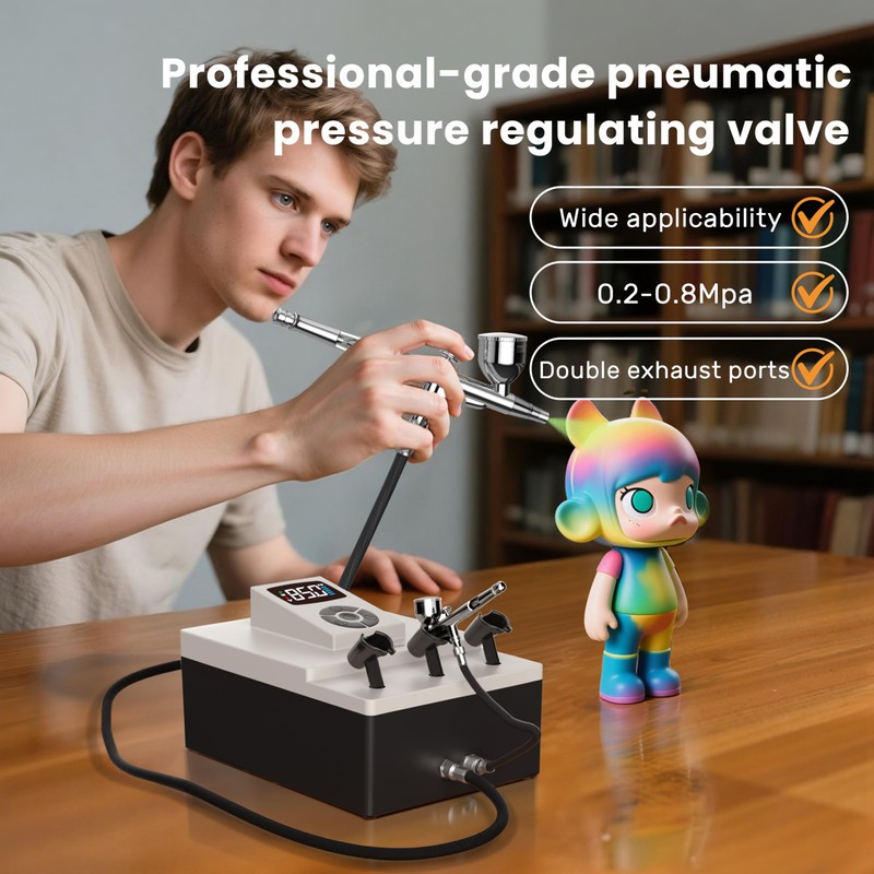 Colima Professional Airbrush Compressor – 85 PSI High-Performance, Ultra-Quiet, with