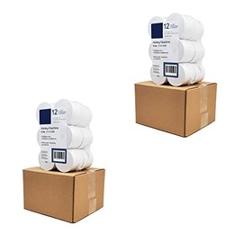 Adding Machine/Calculator Roll, 2-1/4"x150 ft White (12 Rolls x 2 Pack) 60 GSM