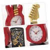 Levemolo Lifelike Violin Clock with Pen Holder Decorative Desktop Clock
