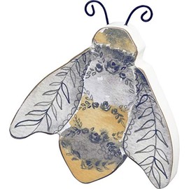 Primitives by Kathy 133240 Wood Chunky Shelf Sitter, 5" Height x 4.75" Length x 1" Width, Bees