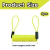 fKiZanthene 2Pcs Disc Lock Reminder Cable, 145 cm Retractable Motorcycle
