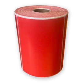 500 roll Coloured 4x3 inch Direct Thermal Labels 100mm x 76mm on a roll red Green Blue Pink Orange Yellow Blue White Postage Shipping Blank Labels 25mm core (Red)