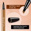 AWROSE Eyebrow Pencil, 2 Pack 3D Microblading 4-Tip Eyebrow Pen,