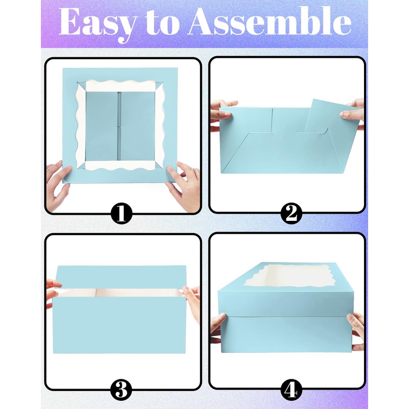 Bakepacker Bakepacker 36pcs 12x12x6 Inches Cake Boxes with Window 18-Packs