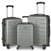 Luggage Suitcase 3 Piece Sets Hardside Carry-On Luggage With Spinner