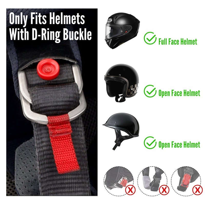 OICCTBF Red Helmet Quick Release Buckle,Stainless Steel Helmets Replacement Kit