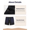 maamgic Men's Classic-fit 7" Cotton Casual Shorts Elastic Waistband with