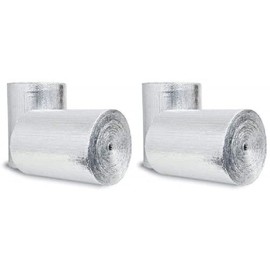 Double Bubble Reflective Foil Insulation: (4 X 25 Ft Roll) Industrial Strength, Commercial Grade, No Tear, Radiant Barrier Wrap for Weatherproofing Attics, Windows, Garages, RV's, Ducts & More! ? (2)