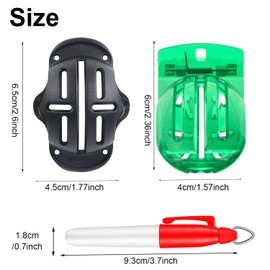 FUZVOL 6 Pcs Golf Ball Line Drawing Marking Alignment Kits Golf Accessories with 2 Pieces Golf Ball Liner Template and 4 Pieces Golf Ball Marker Pen Golf Marker Tools for Golf Lovers Golf Training