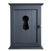 Dark Grey Key Cabinet - keyhole window