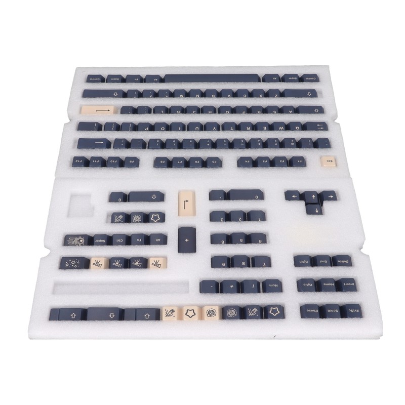 Mechanical Keyboard Keycap 128 Key PBT Keycap Set Contrasting Colors