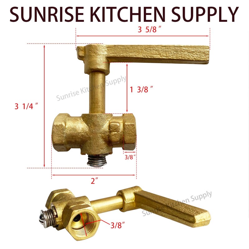 Sunrise Kitchen Supply Wok Range Gas Burner Valve (2)