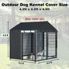 LYBOSH Outdoor Dog Kennel Cover,Full Coverage for 4.2'Dx4.2'Wx4.5'H Dog Cages,600d