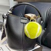 ZhangyiHot Fluffy Tennis Ball Keychain Pom Pom Key Chain Backpack