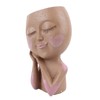 Girl Head Flowerpot Resin Face Planter Succulent Flowerpot Decoration for