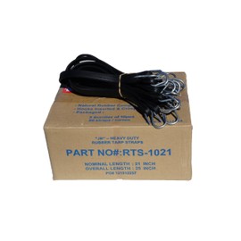 Harriscos LLC 21" Natural Rubber Tarp Straps Snubber Bungee Cords w/Hooks (50 Pack)