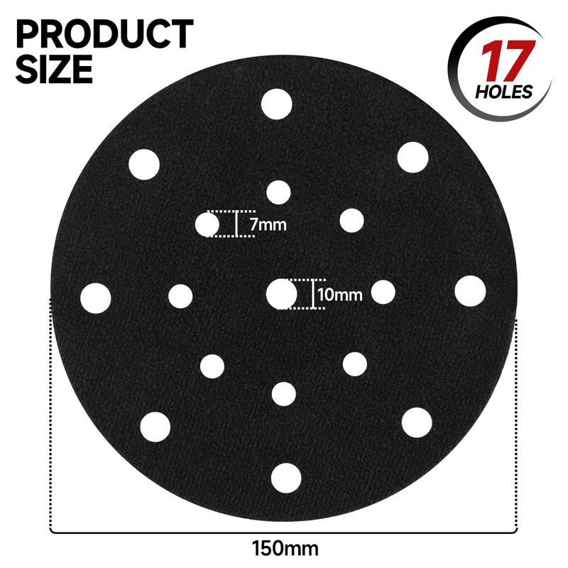 Shineboc Professional 2 pcs Pad Savers 17 Holes for Sander