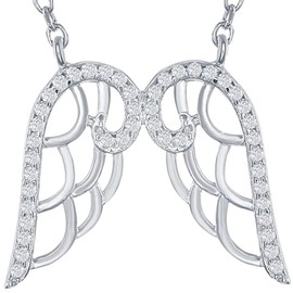 Sterling Silver Angel Wing Necklace For Women - Angel Wings Necklace - Angel Pendant - College Gifts For Women - Guardian Angel Necklace for Women - Angel Jewelry for Women - Womens Gifts