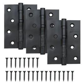MDEOOSKY 3Pcs 4 x 3 Inch Ball Bearing Door Hinges, Stainless Steel Door Hinges, Door Hinges Heavy Duty Hinges for Both Left Handed Opening and Right Handed Opening